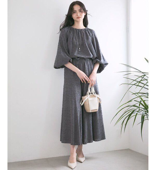 23区「【SLOW/一部店舗限定】コットンジャカード ブラウス」|シャツ・ブラウス|