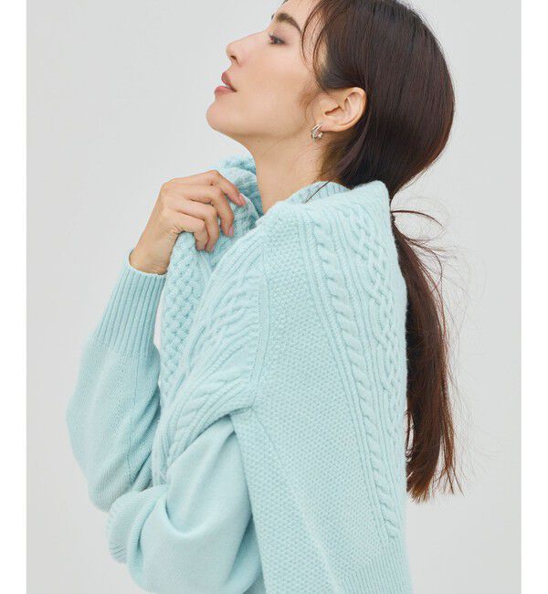 23区「【洗える】カシミヤブレンド ケーブルニットカーディガン」|カーディガン|