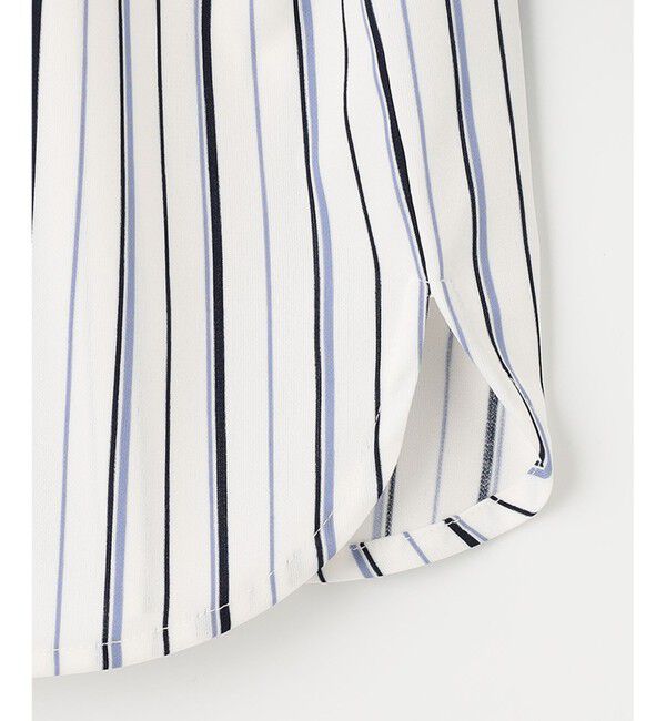 ANY SIS「【接触冷感・吸水速乾・UVケア】エアリードレープスムース 七分袖ブラウス」|シャツ・ブラウス|