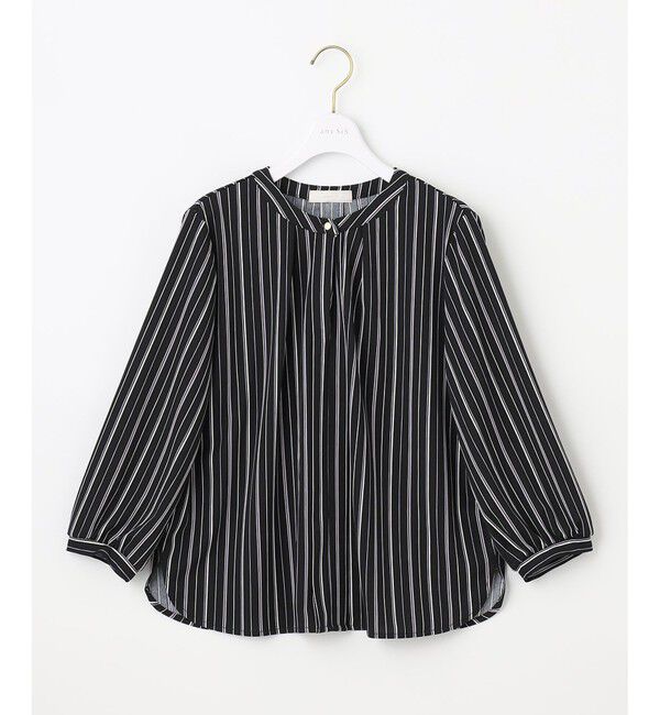 ANY SIS「【接触冷感・吸水速乾・UVケア】エアリードレープスムース 七分袖ブラウス」|シャツ・ブラウス|