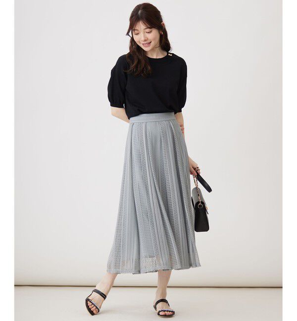 ANY SIS「【接触冷感・UVケア】フロント切替 プルオーバー」|ニット・セーター|