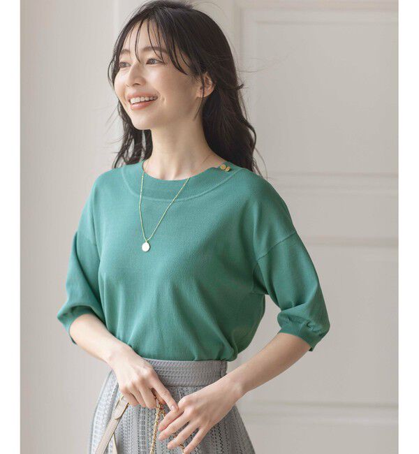 ANY SIS「【接触冷感・UVケア】フロント切替 プルオーバー」|ニット・セーター|ﾌﾞﾙｰｸﾞ