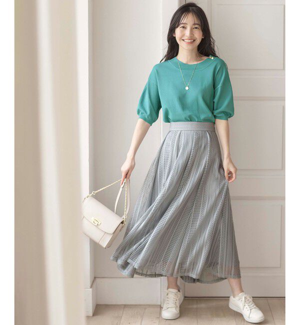 ANY SIS「【接触冷感・UVケア】フロント切替 プルオーバー」|ニット・セーター|