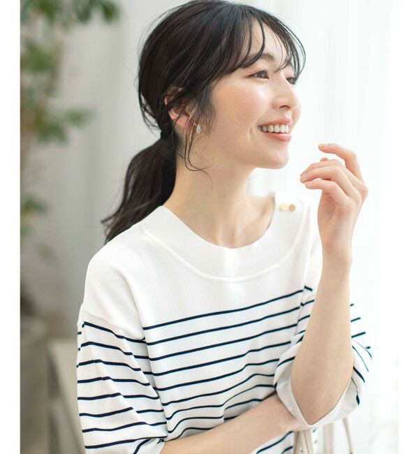 ANY SIS「【接触冷感・UVケア】フロント切替 プルオーバー」|ニット・セーター|