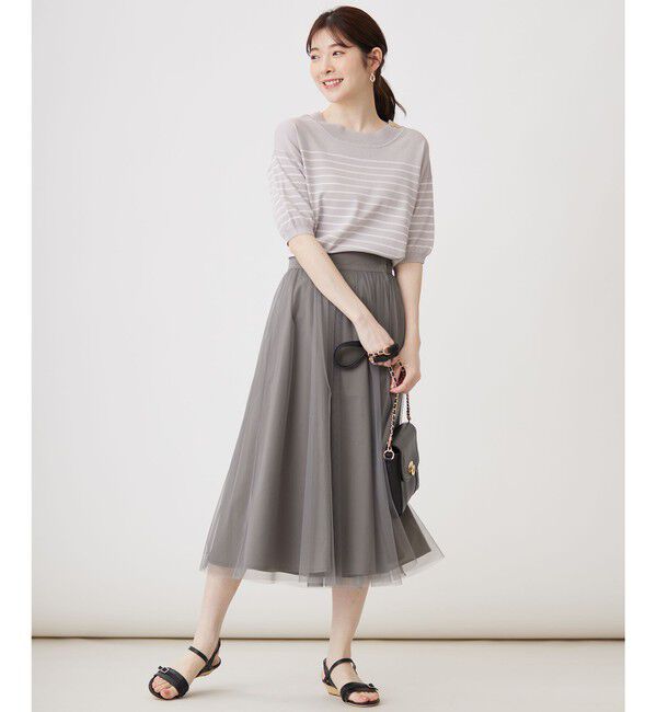 ANY SIS「【接触冷感・UVケア】フロント切替 プルオーバー」|ニット・セーター|