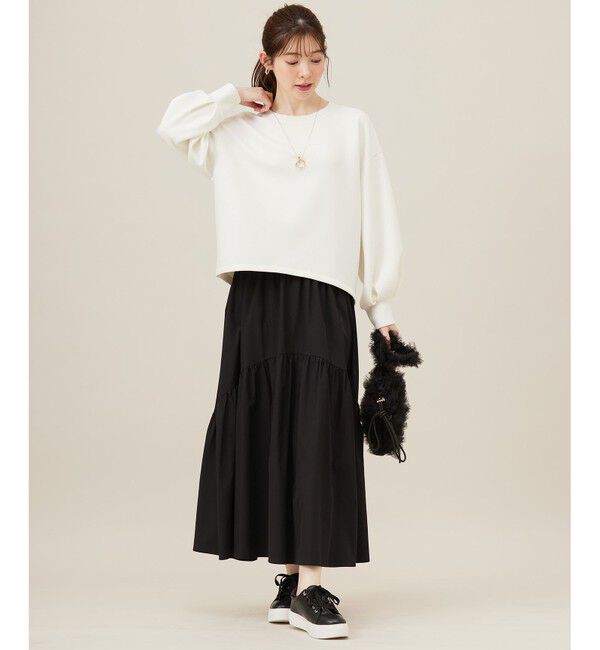 ANY SIS「【洗える・2SET】ダンボール プルオーバー&times;ギャザー スカート」|スーツ|