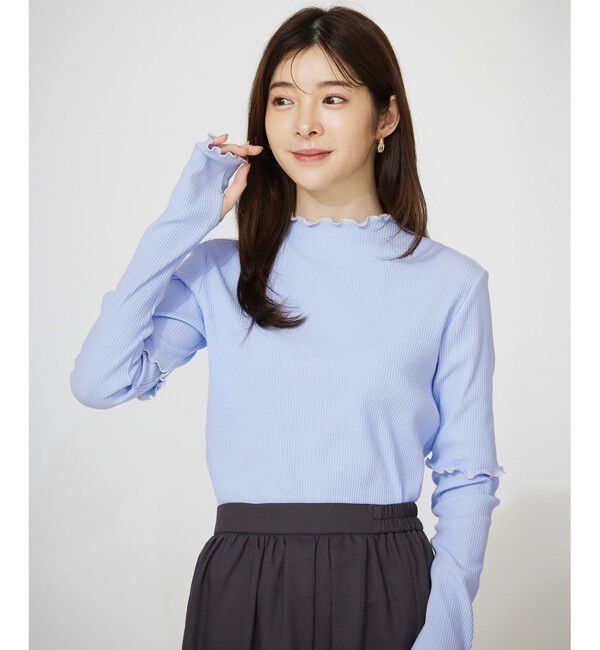 ANY SIS「【UVケア・接触冷感】キシリトール加工冷感 カットソー」|Tシャツ・カットソー|アイスブルー