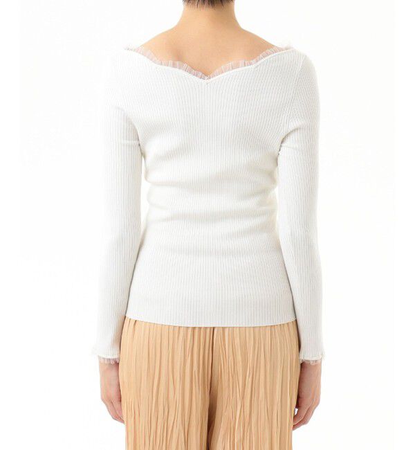  「スカラップリブニットトップ」|ニット・セーター|