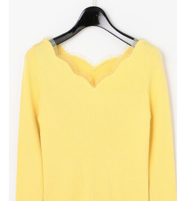  「スカラップリブニットトップ」|ニット・セーター|