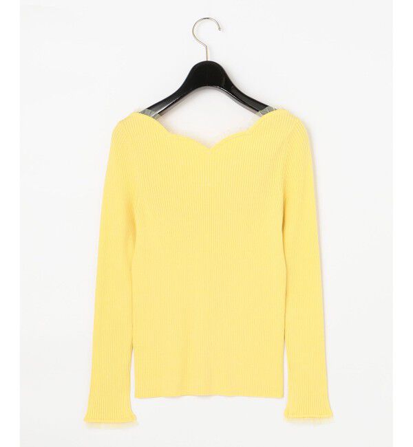  「スカラップリブニットトップ」|ニット・セーター|