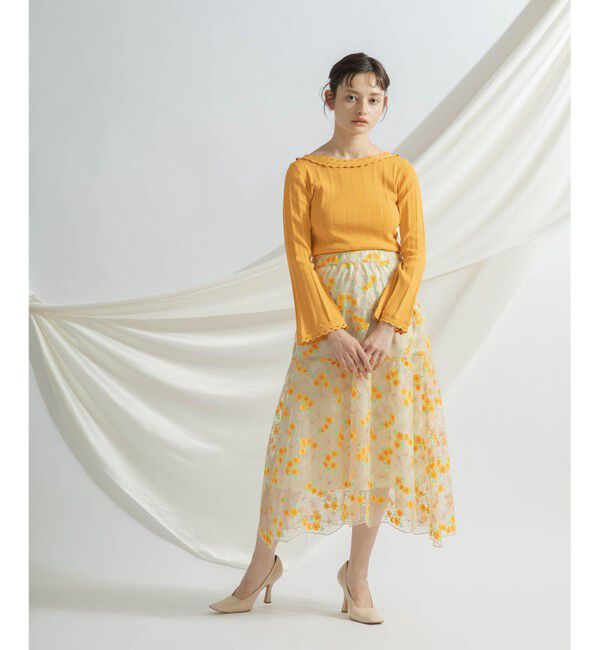 GRACE CONTINENTAL「ウェーブリブニットトップ」|ニット・セーター|