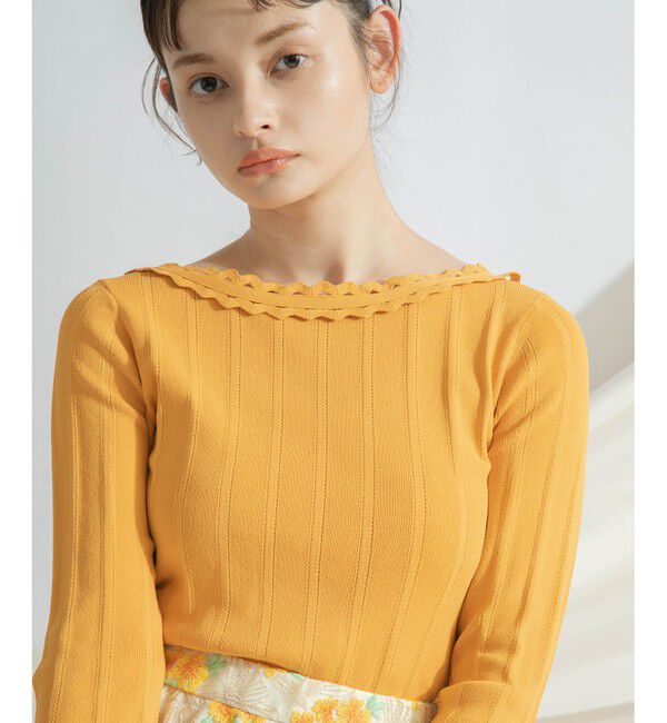 GRACE CONTINENTAL「ウェーブリブニットトップ」|ニット・セーター|