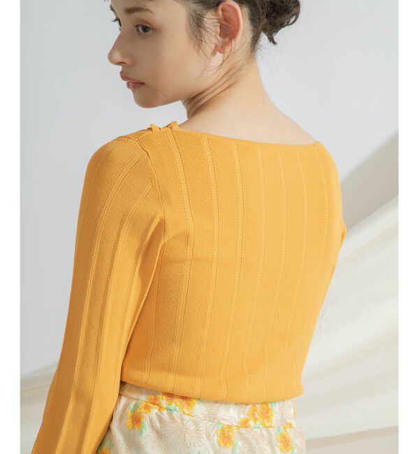 GRACE CONTINENTAL「ウェーブリブニットトップ」|ニット・セーター|