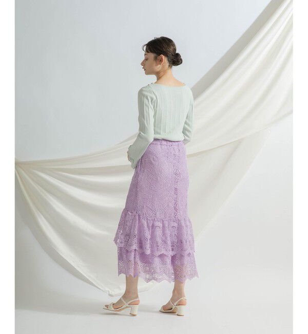 GRACE CONTINENTAL「ウェーブリブニットトップ」|ニット・セーター|