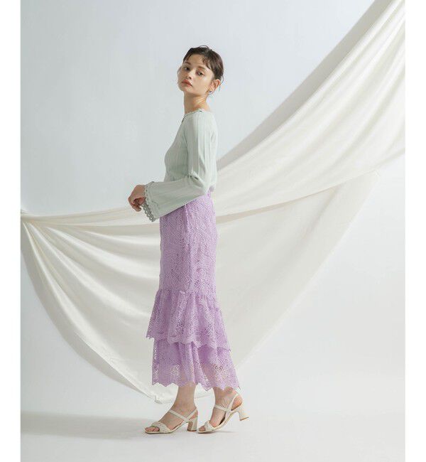 GRACE CONTINENTAL「ウェーブリブニットトップ」|ニット・セーター|