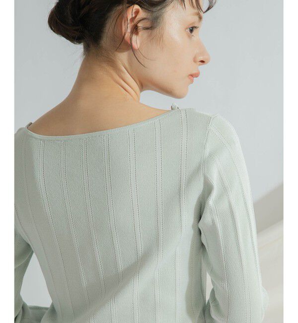 GRACE CONTINENTAL「ウェーブリブニットトップ」|ニット・セーター|