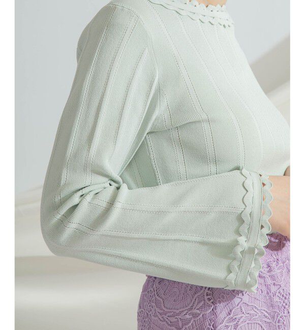 GRACE CONTINENTAL「ウェーブリブニットトップ」|ニット・セーター|