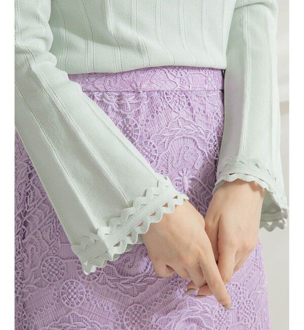 GRACE CONTINENTAL「ウェーブリブニットトップ」|ニット・セーター|