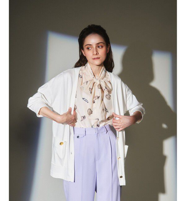  「シェルモチーフボウタイノースリーブ」|シャツ・ブラウス|