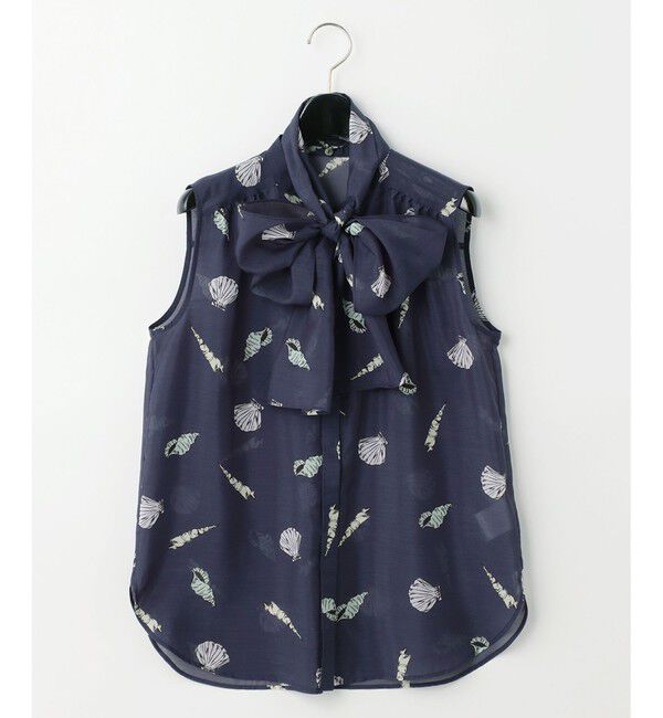  「シェルモチーフボウタイノースリーブ」|シャツ・ブラウス|