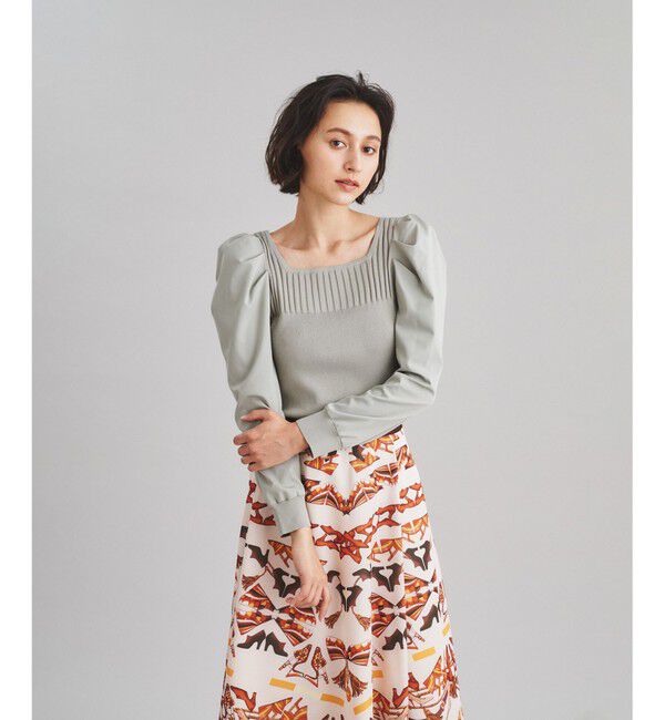  「スクエアリブニットトップ」|ニット・セーター|