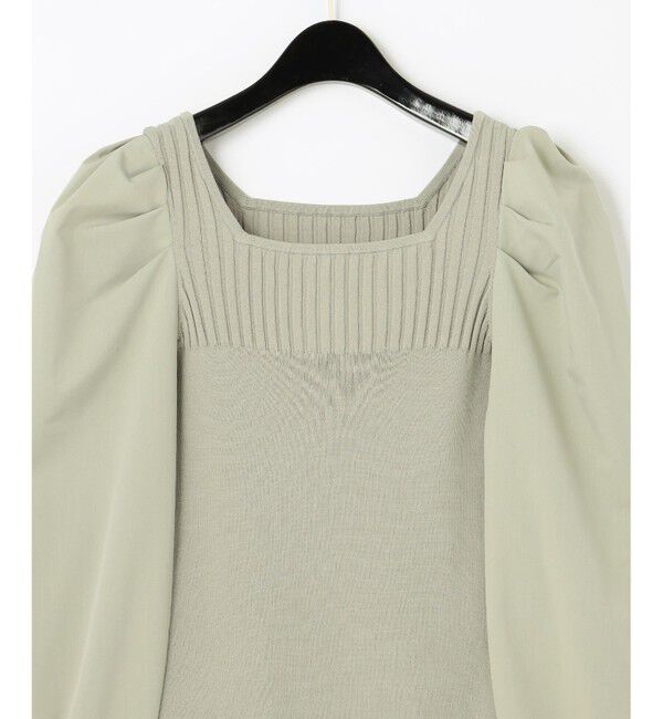  「スクエアリブニットトップ」|ニット・セーター|