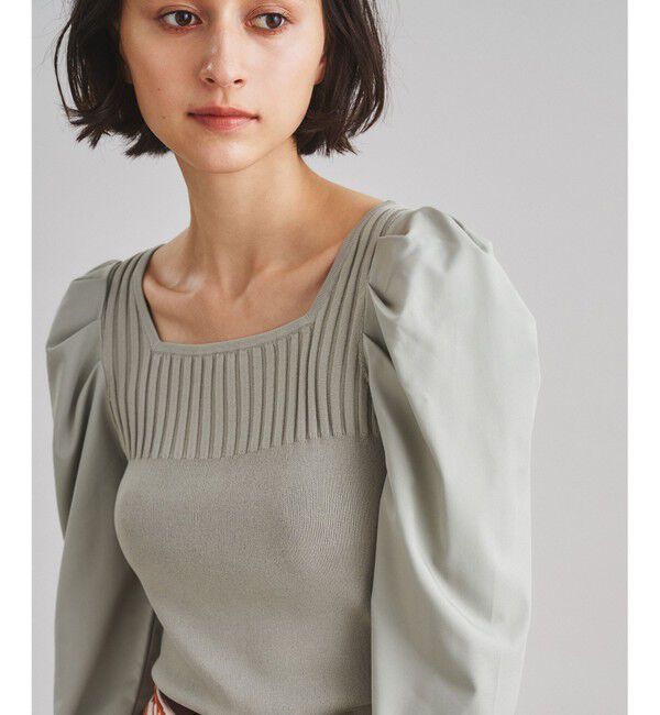  「スクエアリブニットトップ」|ニット・セーター|