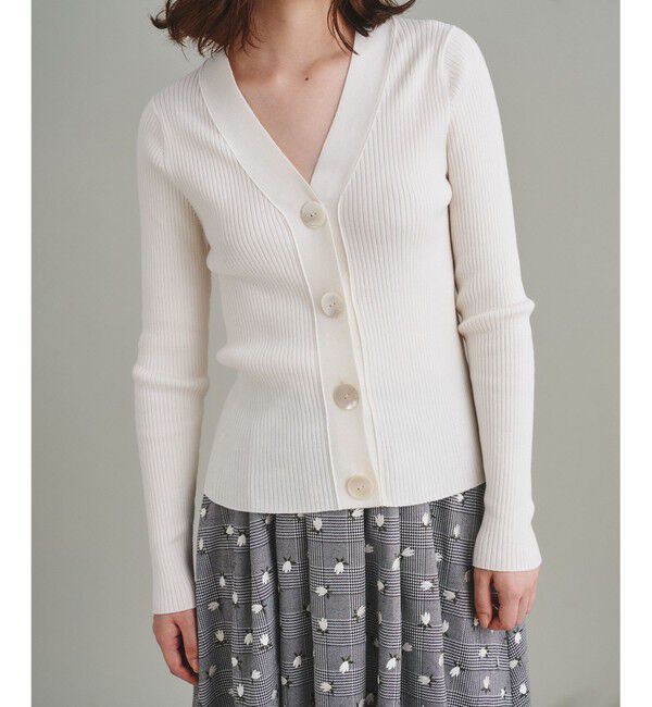  「リブニットカーディガン」|カーディガン|