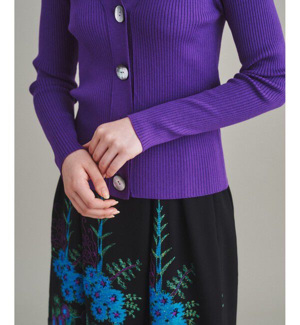  「リブニットカーディガン」|カーディガン|