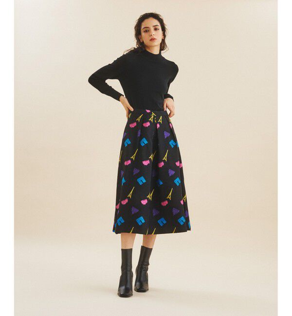  「パリジャガードAラインスカート」|スカート|ブラック