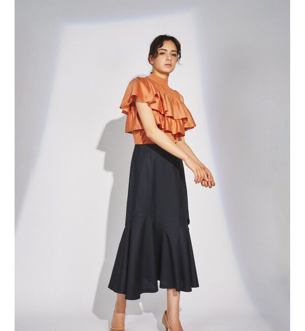  「フリルリブニットトップ」|Tシャツ・カットソー|