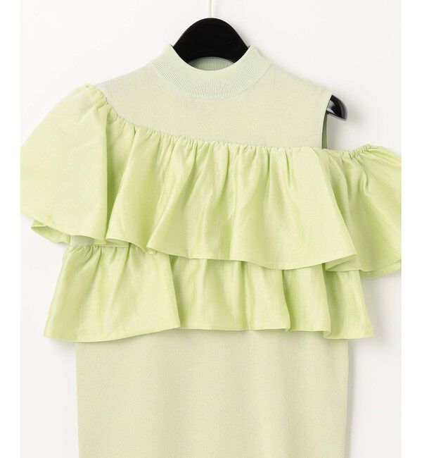  「フリルリブニットトップ」|Tシャツ・カットソー|