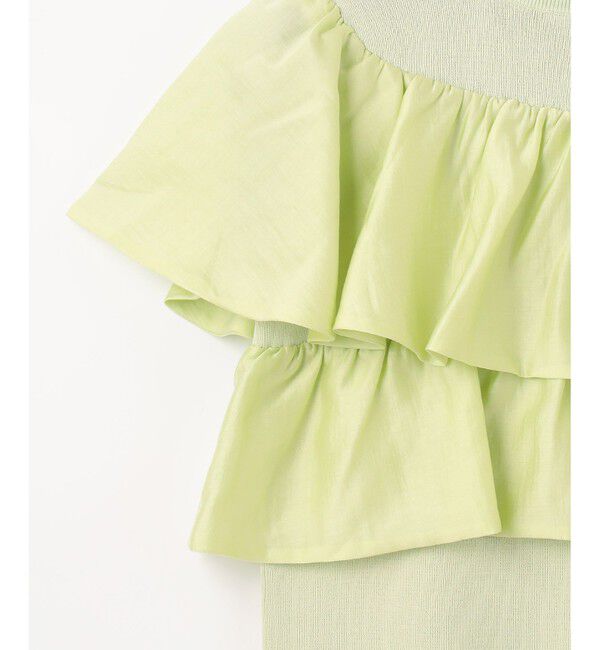  「フリルリブニットトップ」|Tシャツ・カットソー|