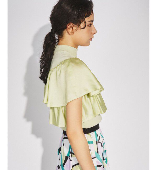  「フリルリブニットトップ」|Tシャツ・カットソー|