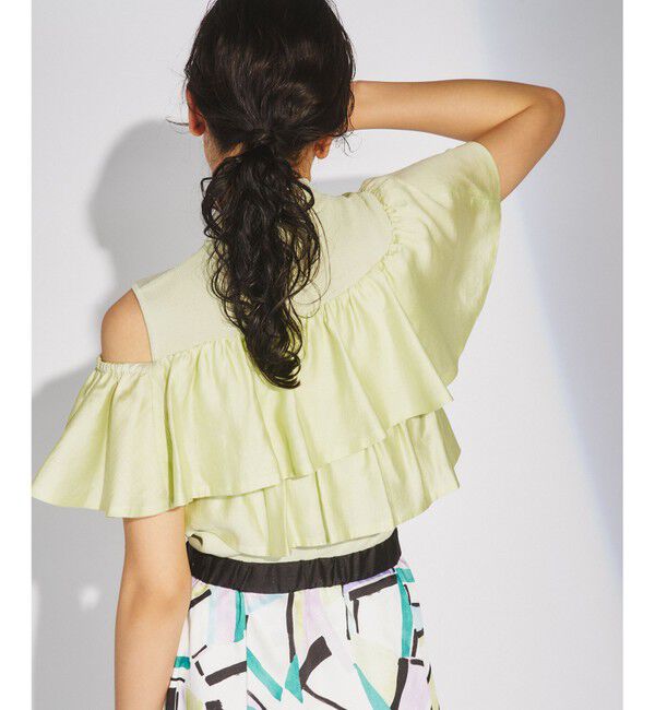  「フリルリブニットトップ」|Tシャツ・カットソー|