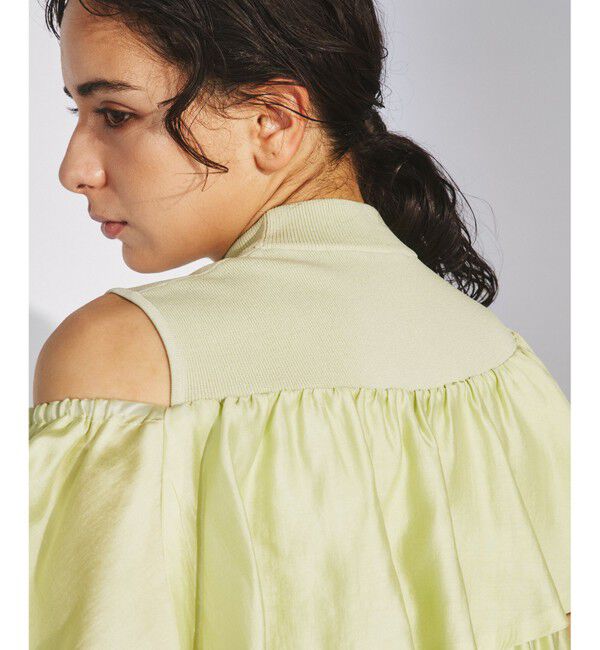  「フリルリブニットトップ」|Tシャツ・カットソー|