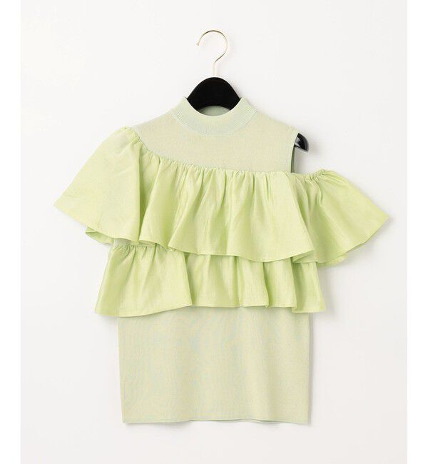  「フリルリブニットトップ」|Tシャツ・カットソー|