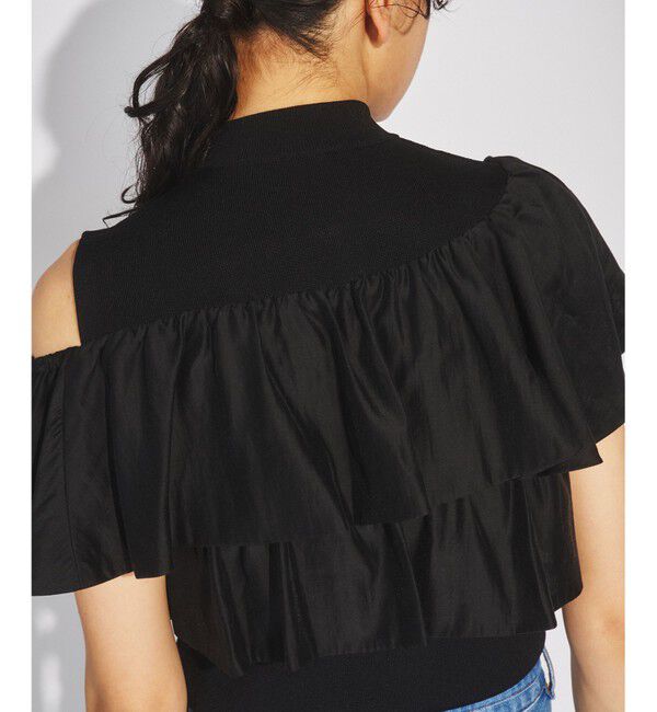  「フリルリブニットトップ」|Tシャツ・カットソー|