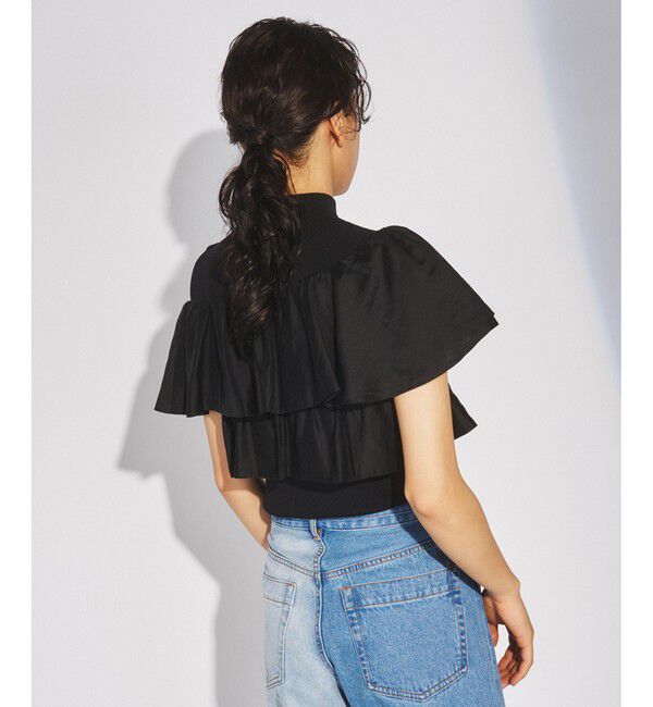  「フリルリブニットトップ」|Tシャツ・カットソー|