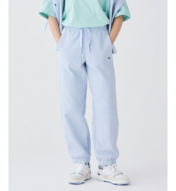 LACOSTE「ダブルフェイス鹿の子 ルーズフィット ピケトラックパンツ/ スウェットパンツ」|その他|ライトブルー