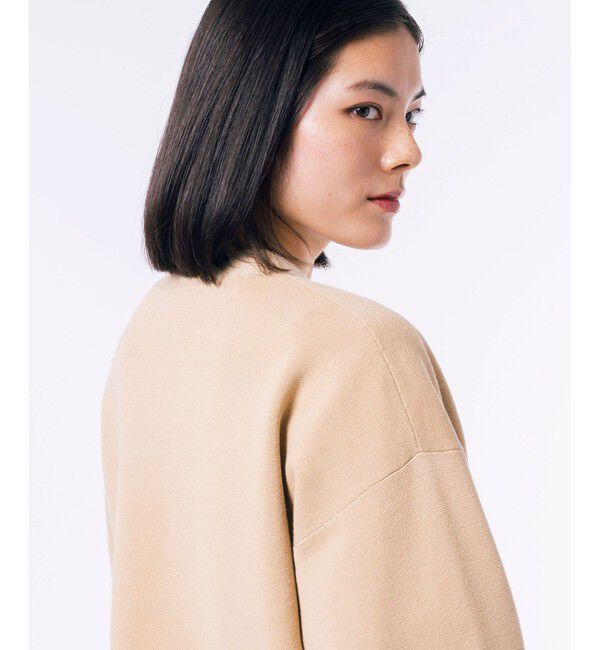 LACOSTE「クロップド丈 ミラノリブニットVネックカーディガン」|カーディガン|