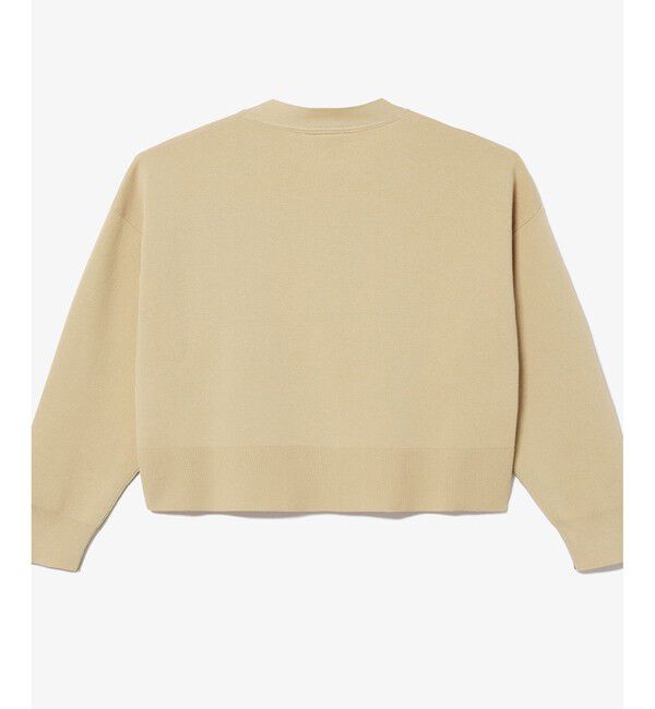 LACOSTE「クロップド丈 ミラノリブニットVネックカーディガン」|カーディガン|