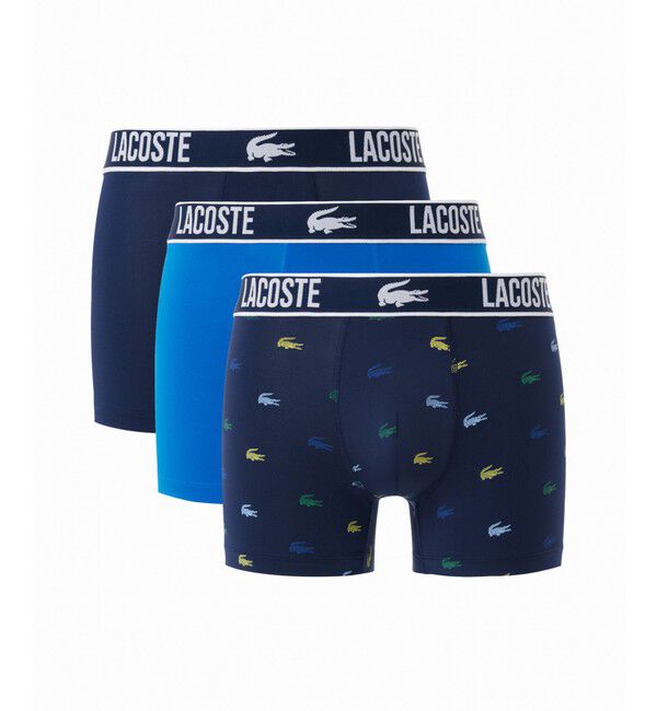 LACOSTE「３パックマイクロファイバートランクボクサーショーツ / ボクサーパンツ」|インナー|ネイビー