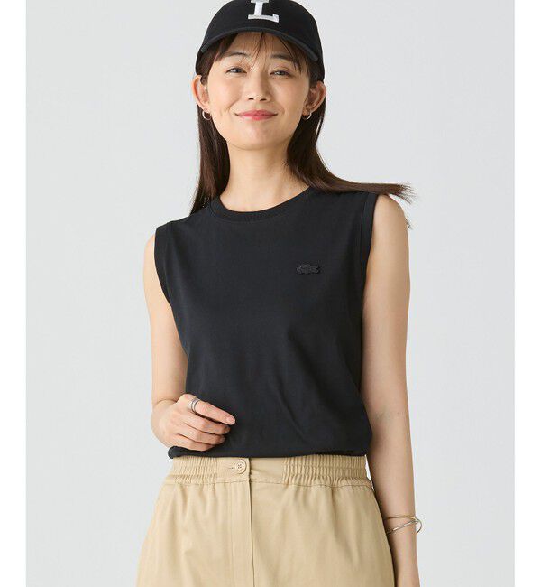 LACOSTE「ノースリーブTシャツ」|Tシャツ・カットソー|ブラック