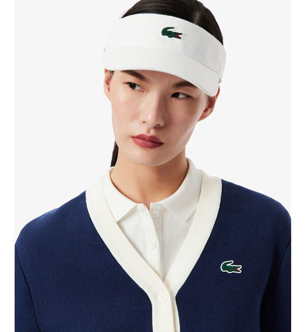 LACOSTE「ウィンドブレイカーニットカーディガン」|カーディガン|