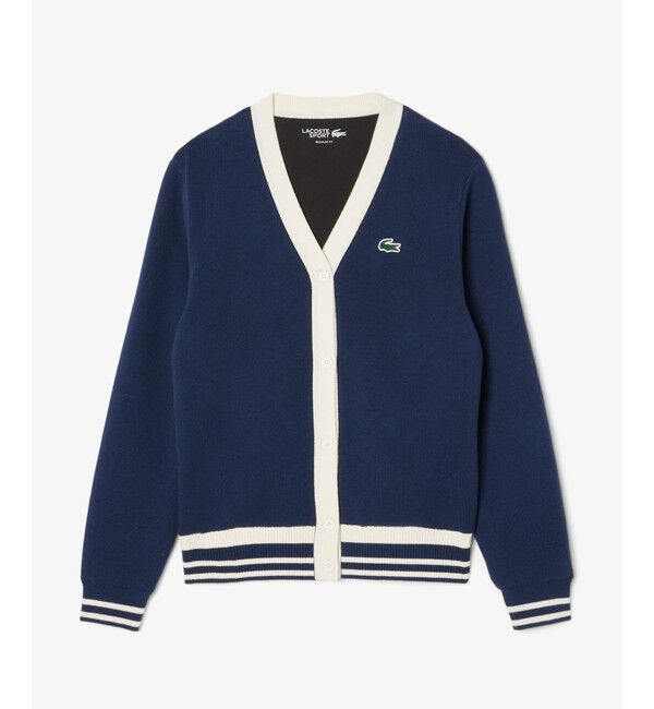 LACOSTE「ウィンドブレイカーニットカーディガン」|カーディガン|