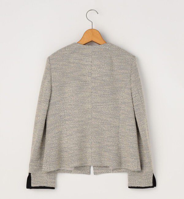 NOLLEY'S「《セットアップ対応》コンパクトインレイクルーネックジャケット」|ノーカラージャケット|