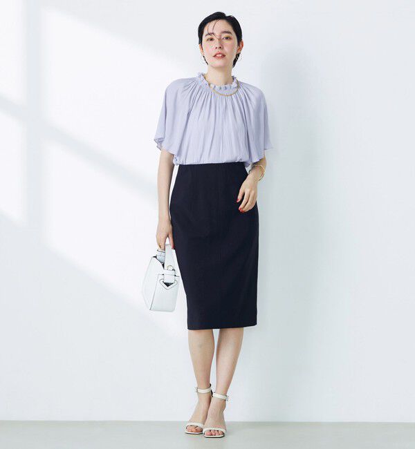 NOLLEY'S「《セットアップ対応》ウォッシャブルドライトロピカルインゴムタイトスカート」|タイト|