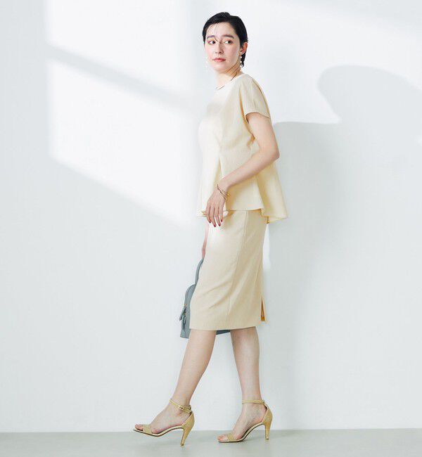 NOLLEY'S「《セットアップ対応》ウォッシャブルドライトロピカルインゴムタイトスカート」|タイト|