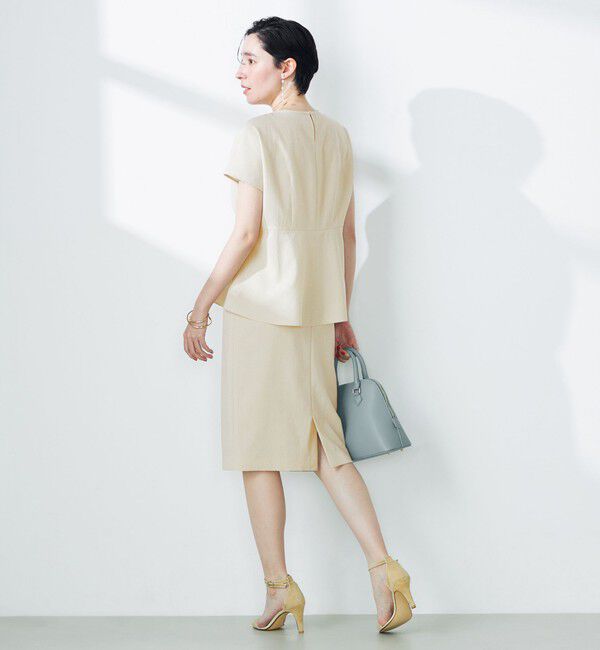 NOLLEY'S「《セットアップ対応》ウォッシャブルドライトロピカルインゴムタイトスカート」|タイト|